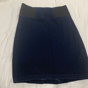 Denim elastic skirt size small blue